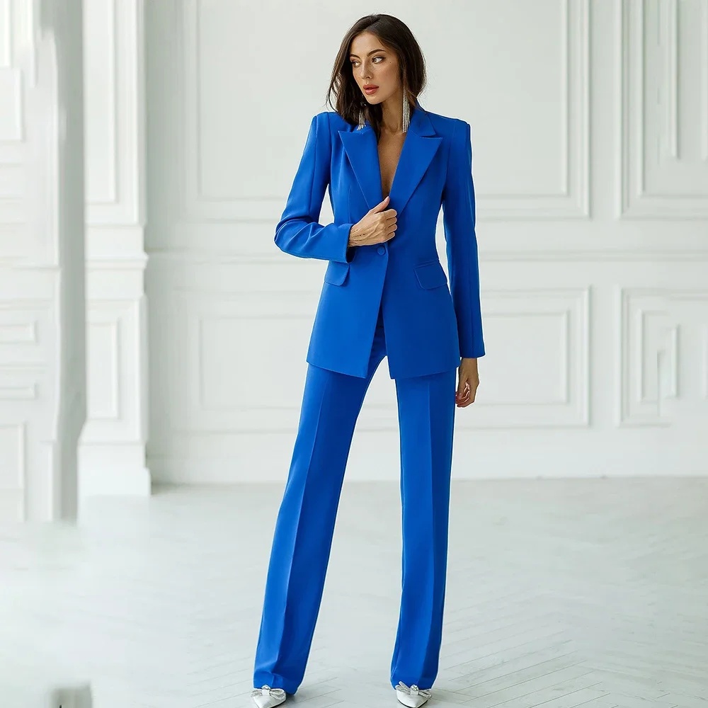 Blazer Set Women Formal - Women's two-piece 2026 fashionable solid color