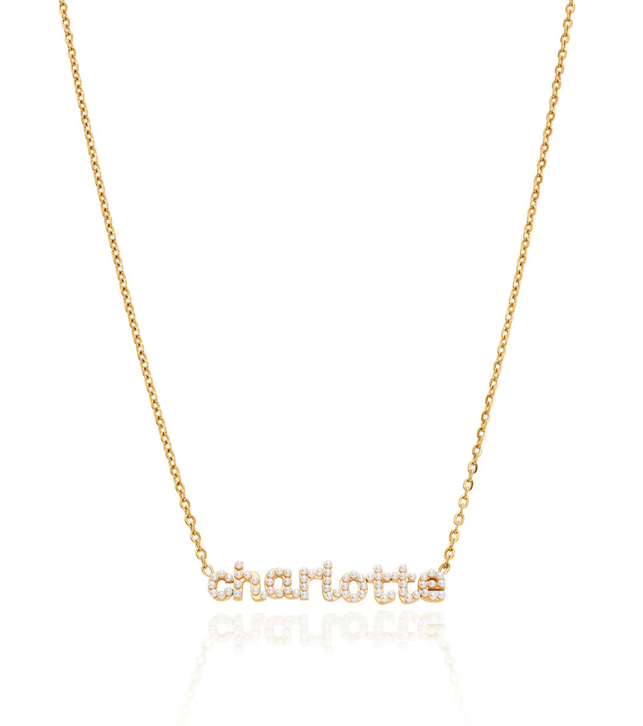 Women'S Formal Wear Names - Personalized Pearl Name Necklace Customized Mini