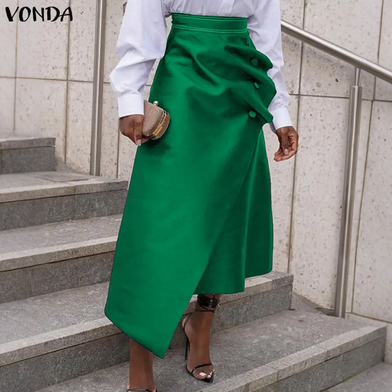 Pencil Skirt Midi - VONDA Plus Size 5XL Elegant Women
