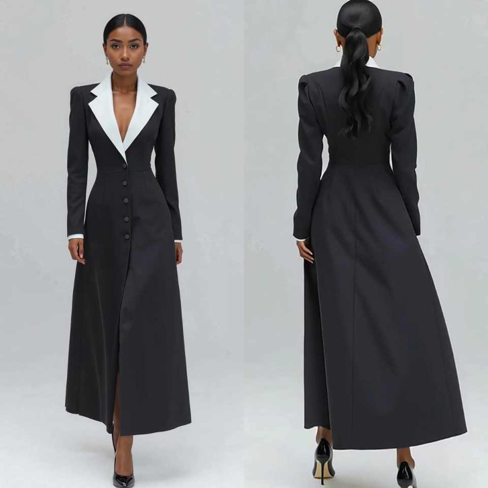 A Line Women Long Blazer Jacke - đánh giá và giá Women'S Formal Wear For Wedding Guest
