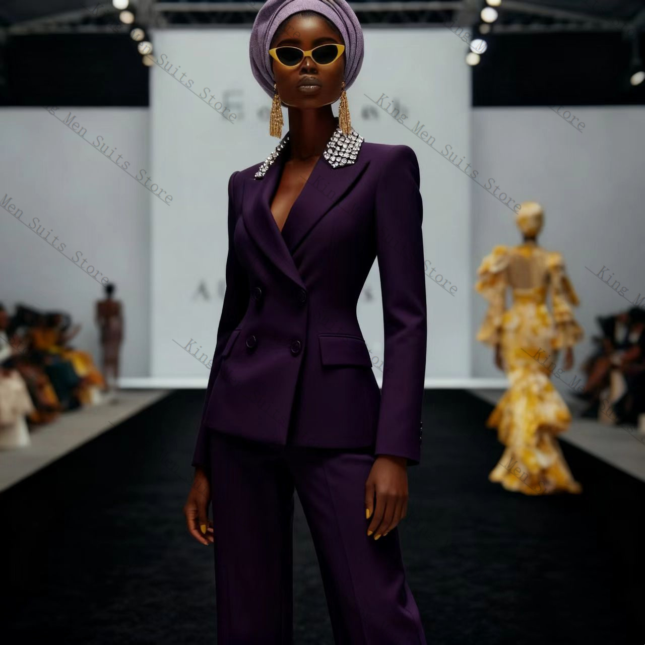 Luxury Crystals Women Suit Set - đánh giá và giá Women'S Formal Wear For Wedding Guest