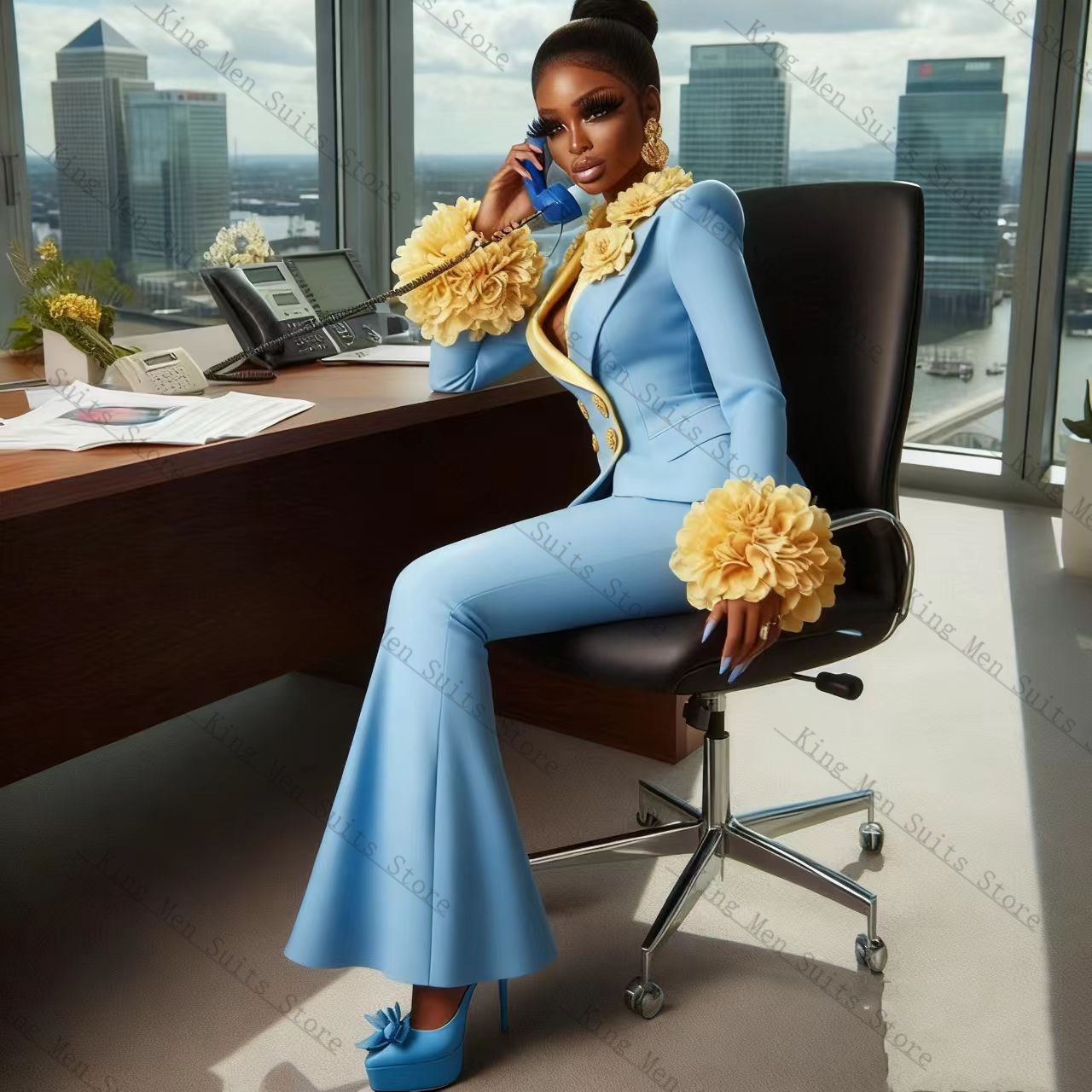 Light Blue Women Suit Set 2 Pc - đánh giá và giá Women'S Formal Wear For Wedding Guest
