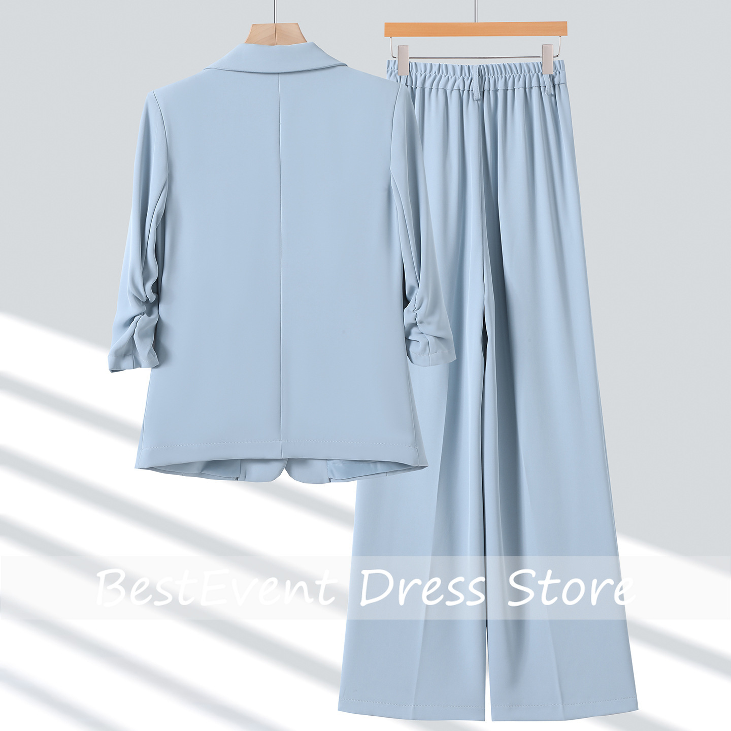 Light Blue Women's Suit Jacket - đánh giá và giá Blazer Set Women Formal