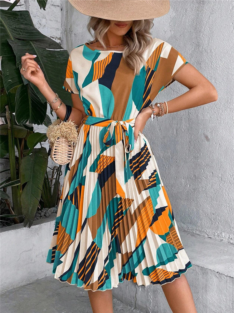 Msfilia Summer Print Pleated A - đánh giá và giá Women Formal Wear Zara