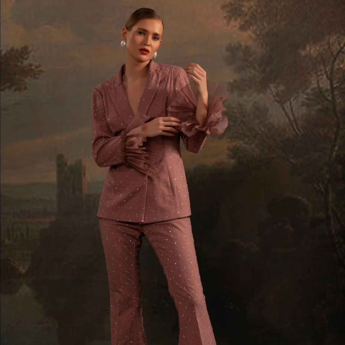 Beads Women Blazer Sets Custom - đánh giá và giá Women'S Formal Wear For Wedding Guest
