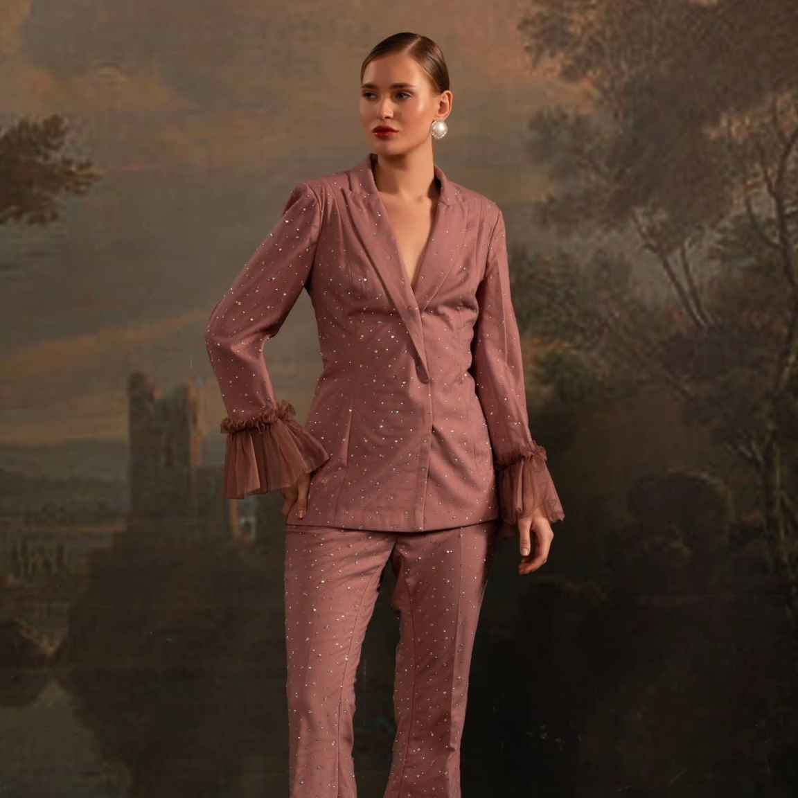 Beads Women Blazer Sets Custom - đánh giá và giá Women'S Formal Wear For Wedding Guest