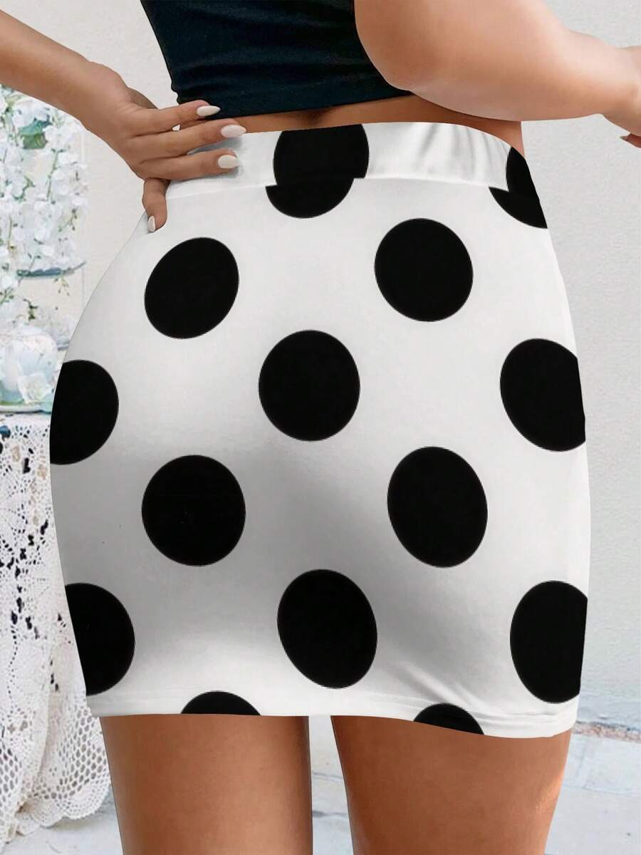 Women Summer Vintage Polka Dot - đánh giá và giá Pencil Skirt Midi